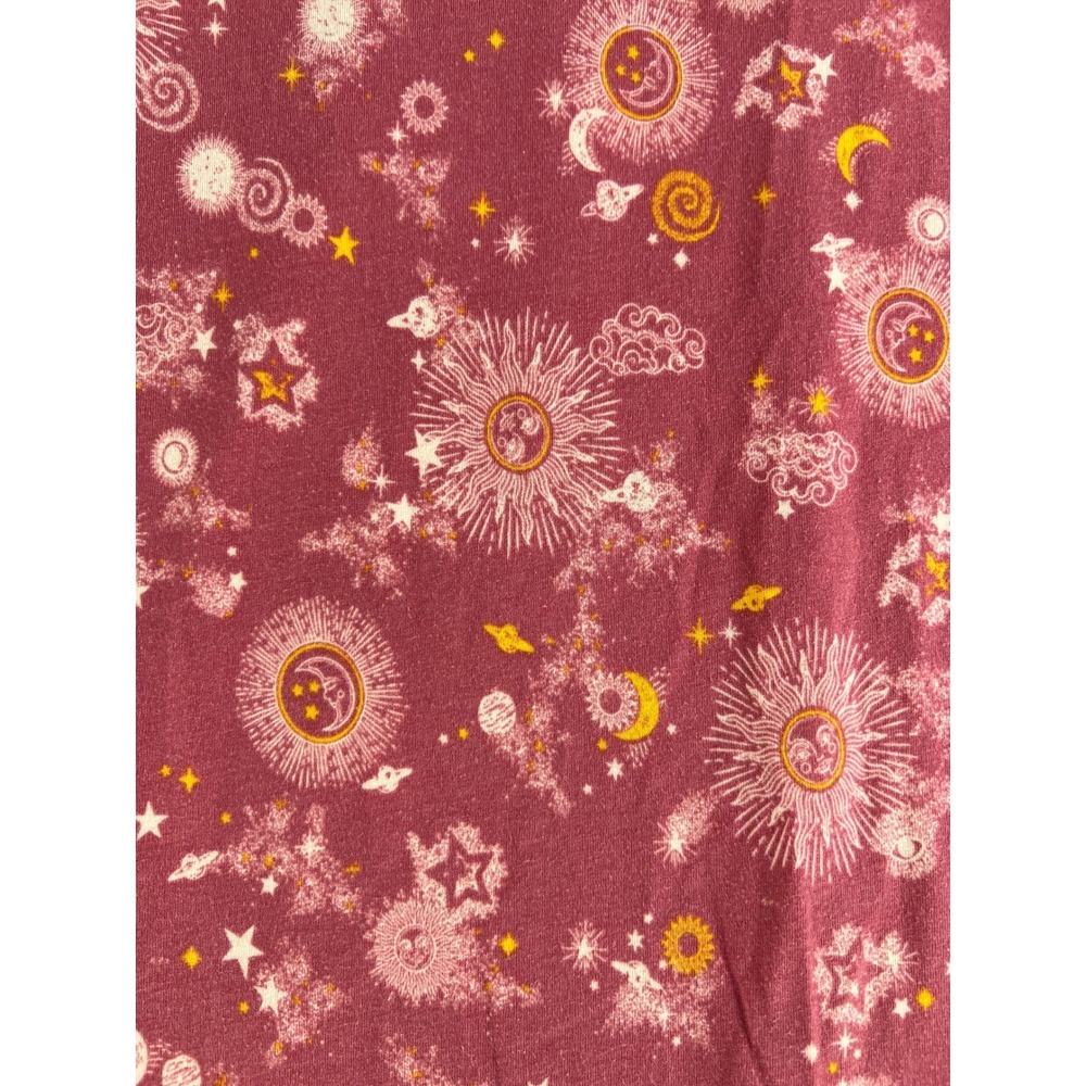 Whimsigoth Celestial Sleep Shirt Sun Moon Star Cosmic Cotton Nightgown Sleepwear - Picture 3 of 9
